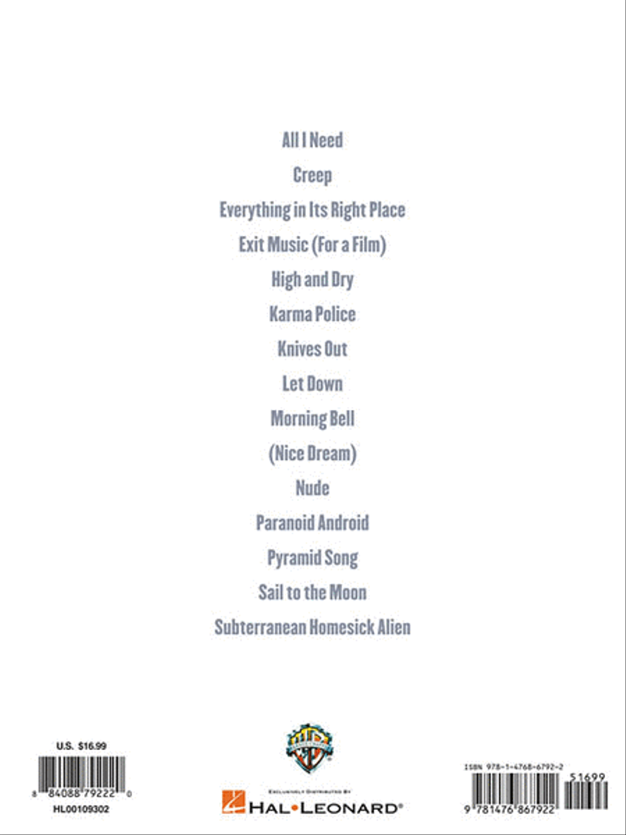 Best of Radiohead for Piano Solo Piano Solo scores gallery preview page 4