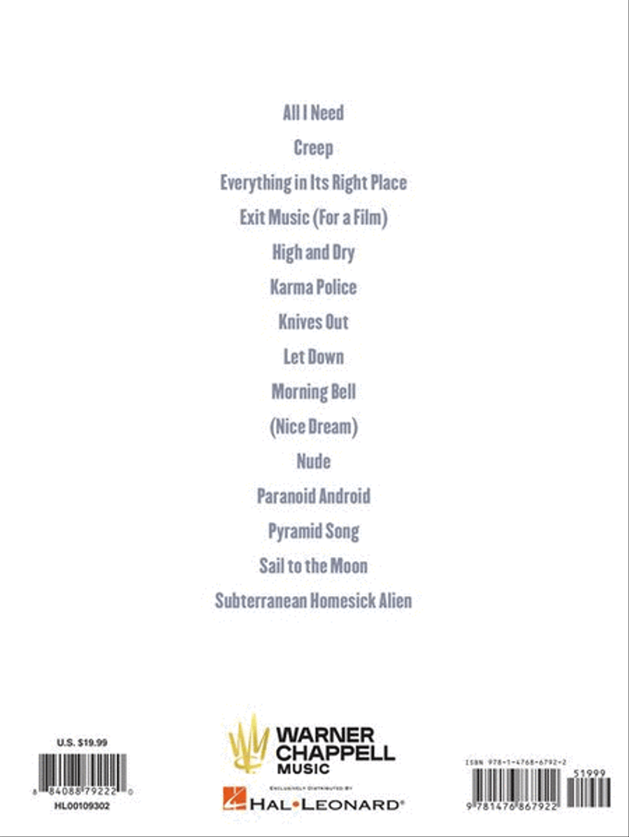 Best of Radiohead for Piano Solo Piano Solo scores gallery preview page 8