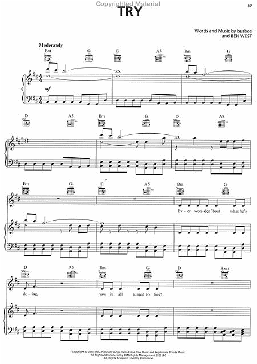 Pink - The Truth About Love Piano, Vocal, Guitar scores gallery preview page 4