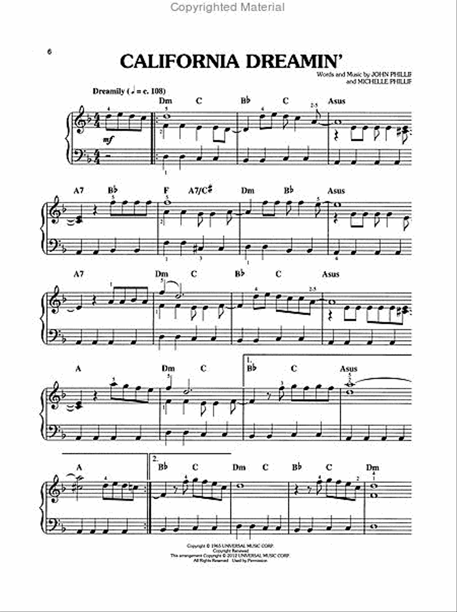 '60s Hits - Easy Piano Solos Easy Piano scores gallery preview page 3