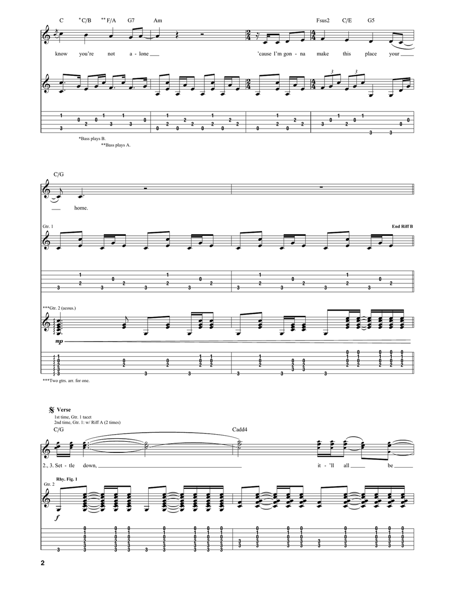 Home Home Acoustic Guitar scores gallery preview page 2
