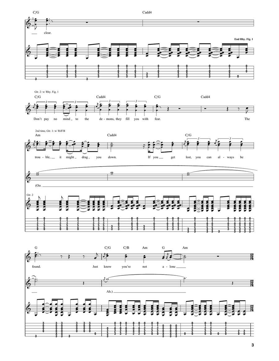 Home Home Acoustic Guitar scores gallery preview page 3