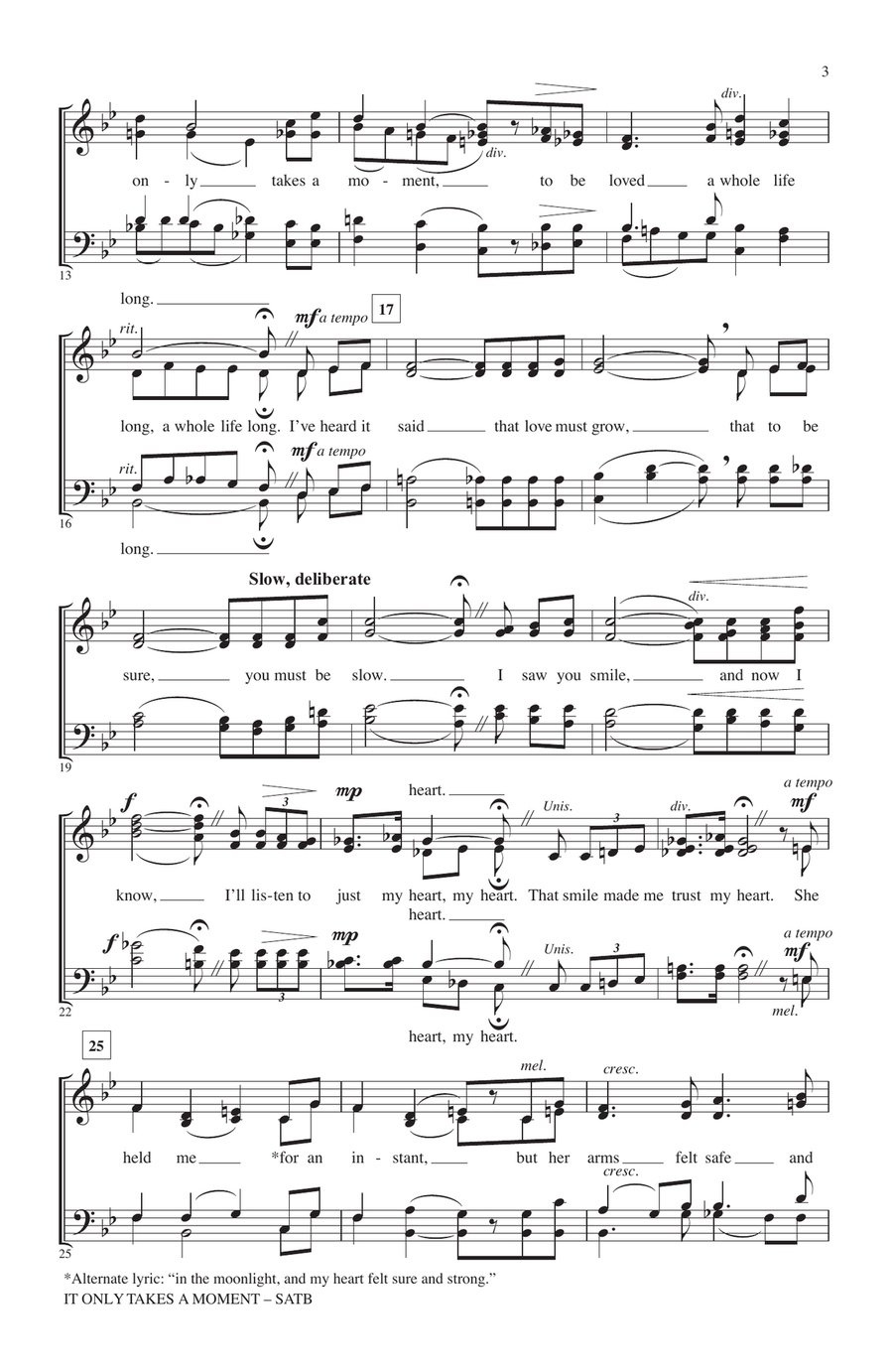 It Only Takes A Moment 4-Part scores gallery preview page 2