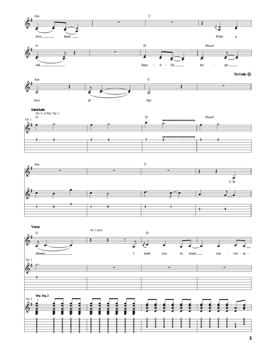 Sad Beautiful Tragic Sad Beautiful Tragic Acoustic Guitar scores gallery preview page 3