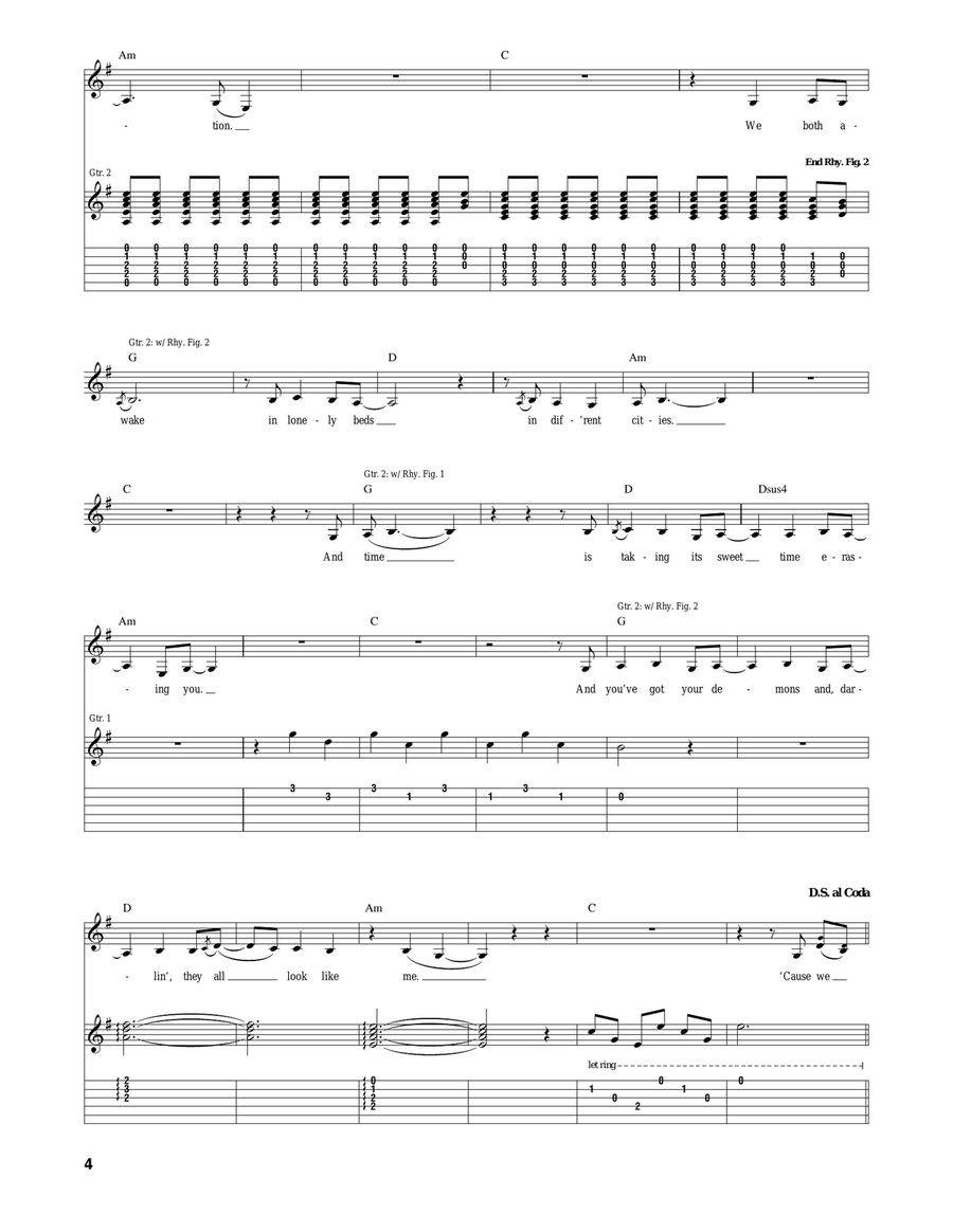 Sad Beautiful Tragic Sad Beautiful Tragic Acoustic Guitar scores gallery preview page 4