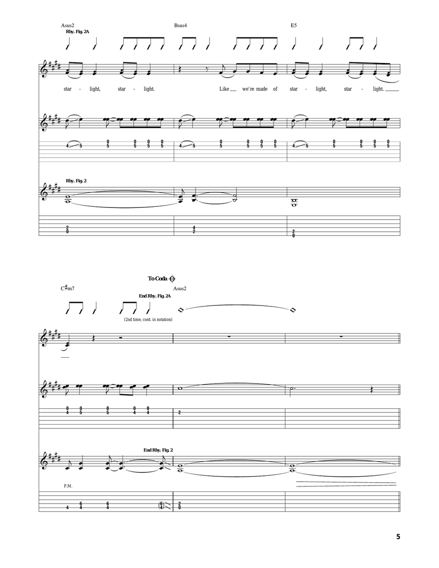 Starlight Acoustic Guitar scores gallery preview page 5
