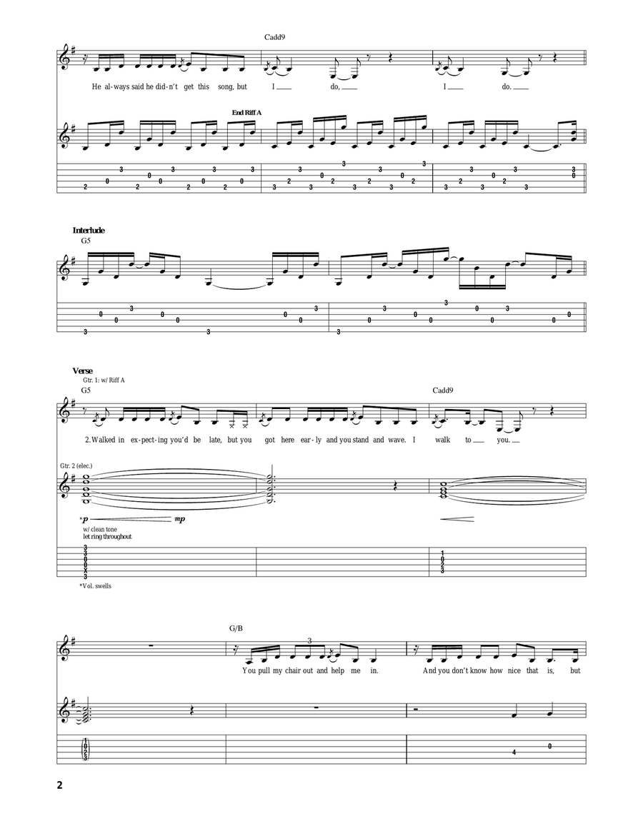 Begin Again Begin Again Acoustic Guitar scores gallery preview page 2