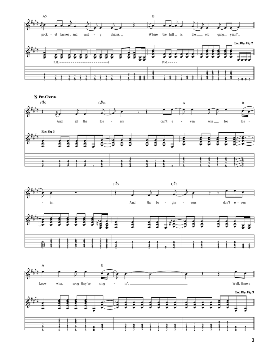 Rusty James Rusty James Acoustic Guitar scores gallery preview page 3