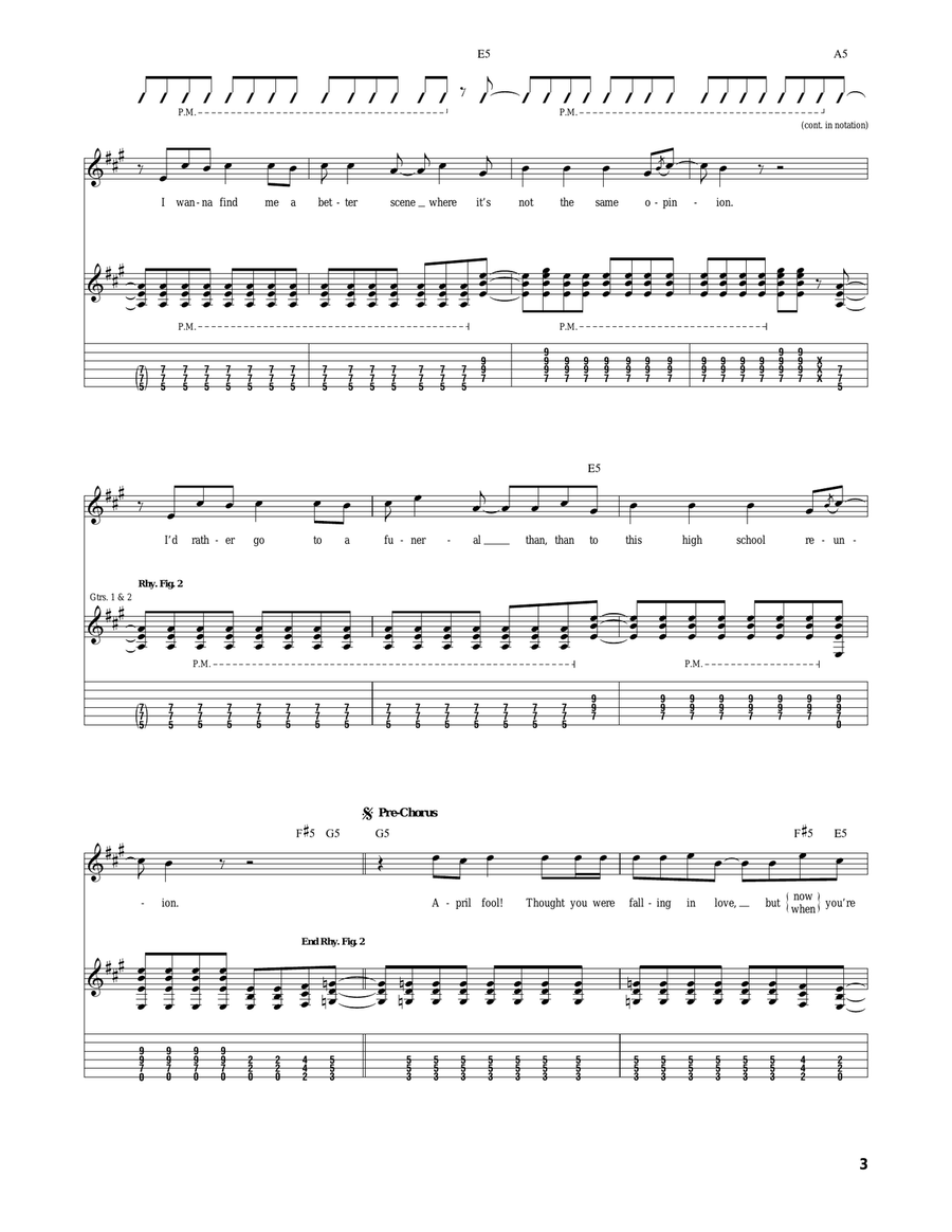 Loss Of Control Loss Of Control Acoustic Guitar scores gallery preview page 3