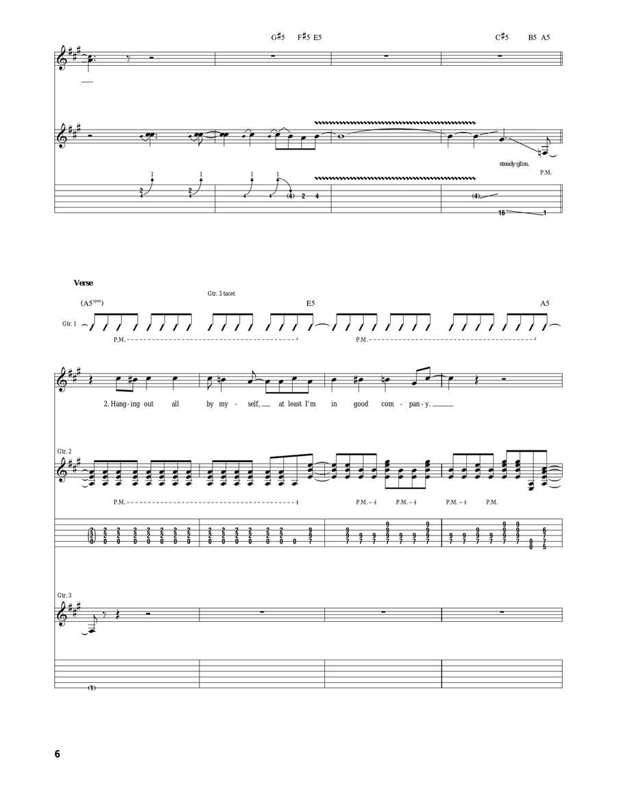 Loss Of Control Loss Of Control Acoustic Guitar scores gallery preview page 6