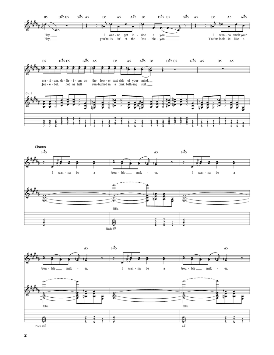Troublemaker Troublemaker Acoustic Guitar scores gallery preview page 2