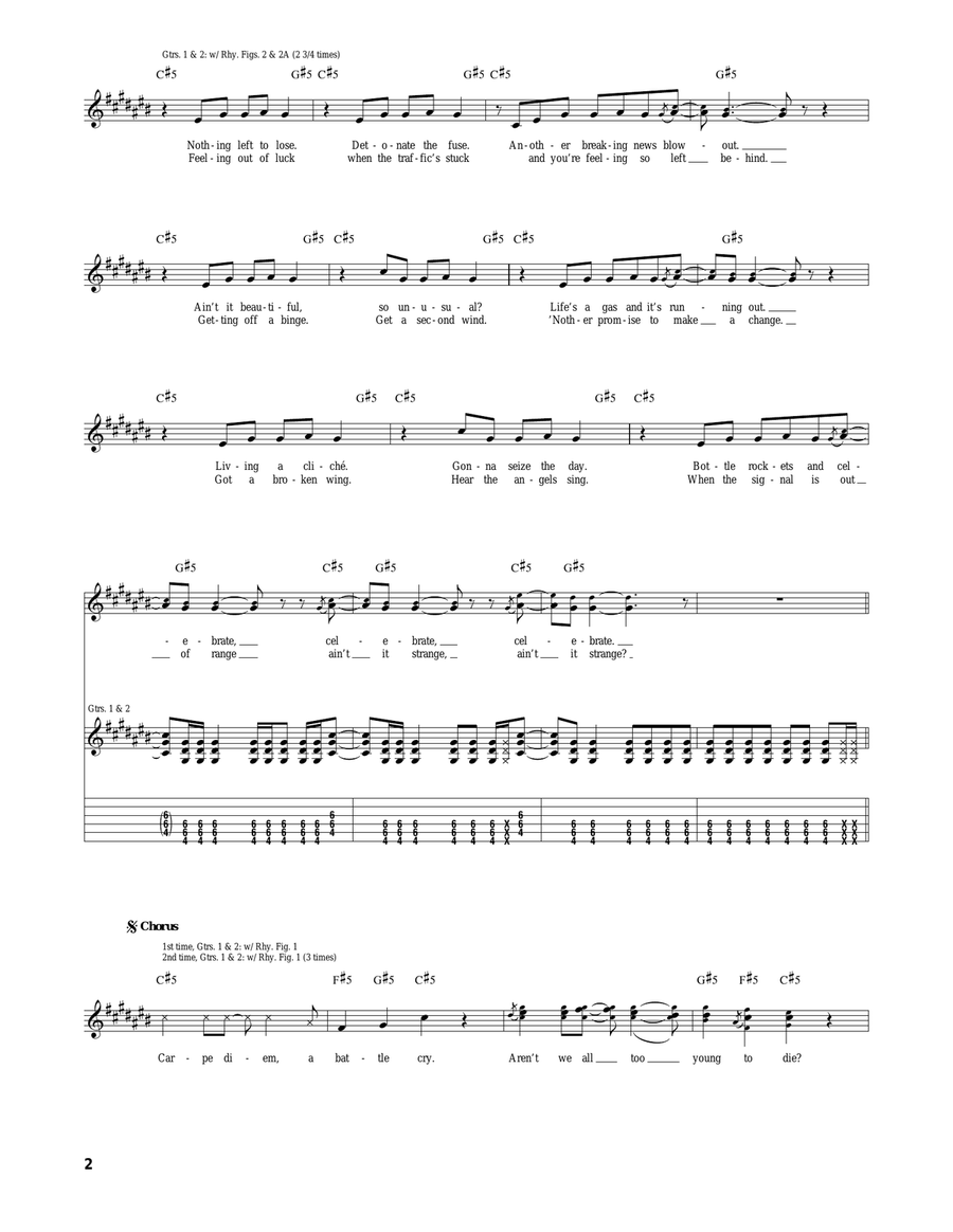 Carpe Diem Carpe Diem Acoustic Guitar scores gallery preview page 2
