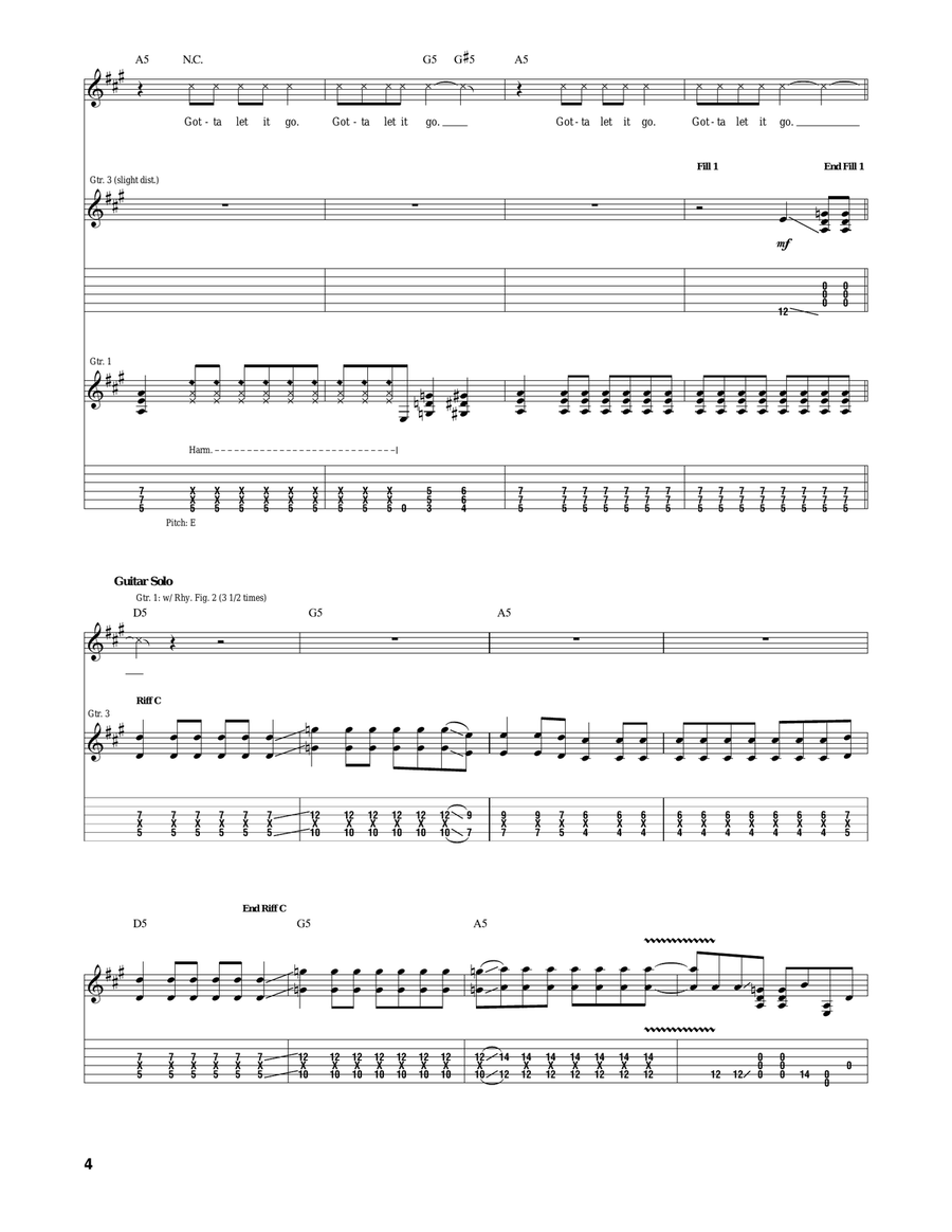 Let Yourself Go Let Yourself Go Acoustic Guitar scores gallery preview page 4