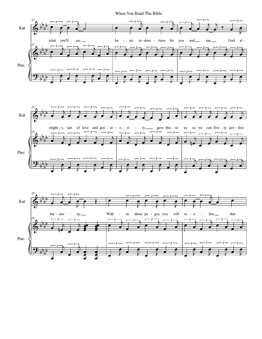 Bible Rock: the musical - (Score only) 3-Part scores gallery preview page 3