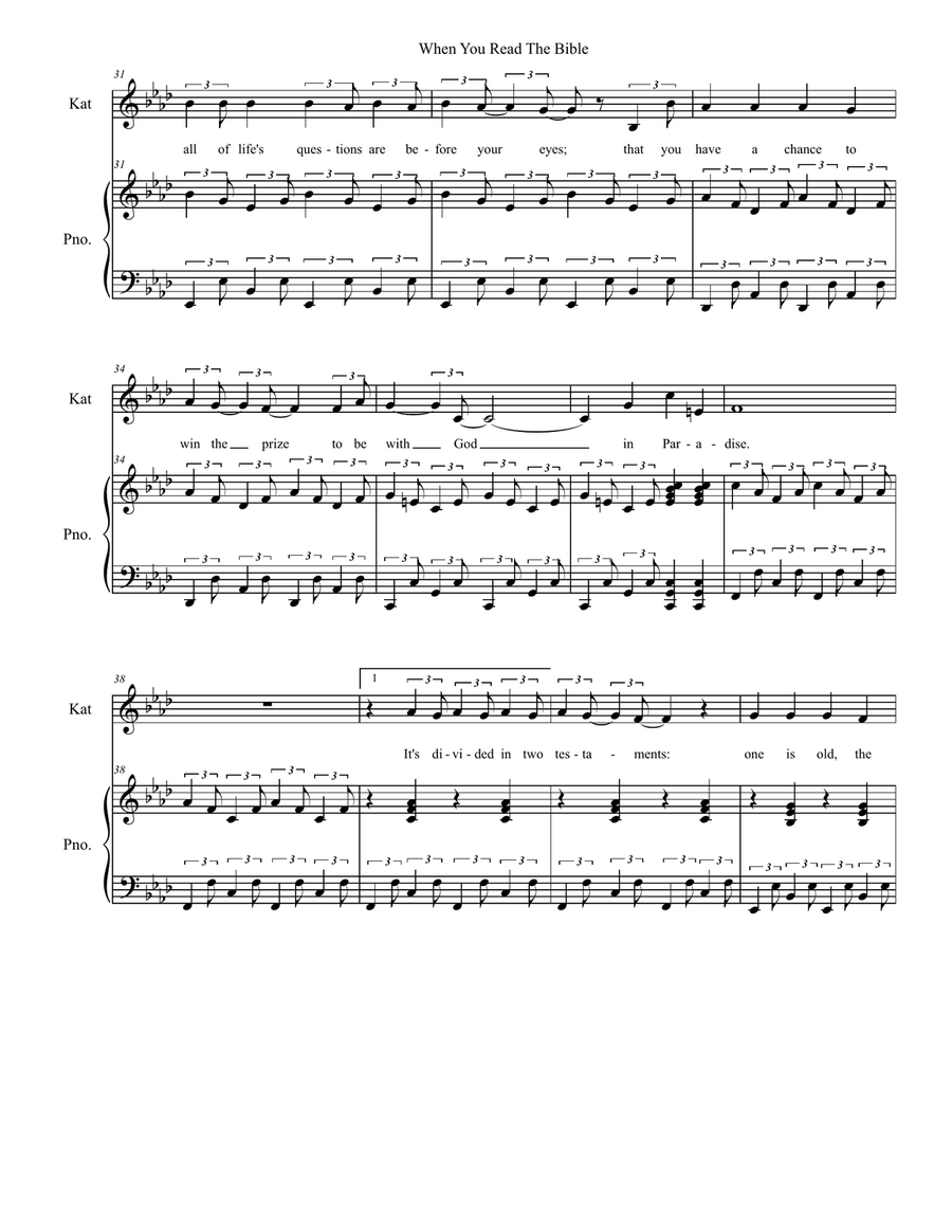 Bible Rock: the musical - (Score only) 3-Part scores gallery preview page 4