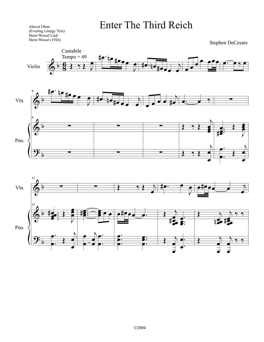 Lest We Forget (a Holocaust Memorial Musical Presentation) 4-Part scores gallery preview page 3