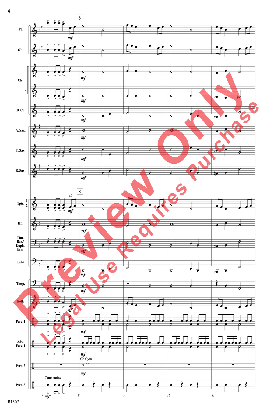 Autumn Fanfare Autumn Fanfare Concert Band scores gallery preview page 4