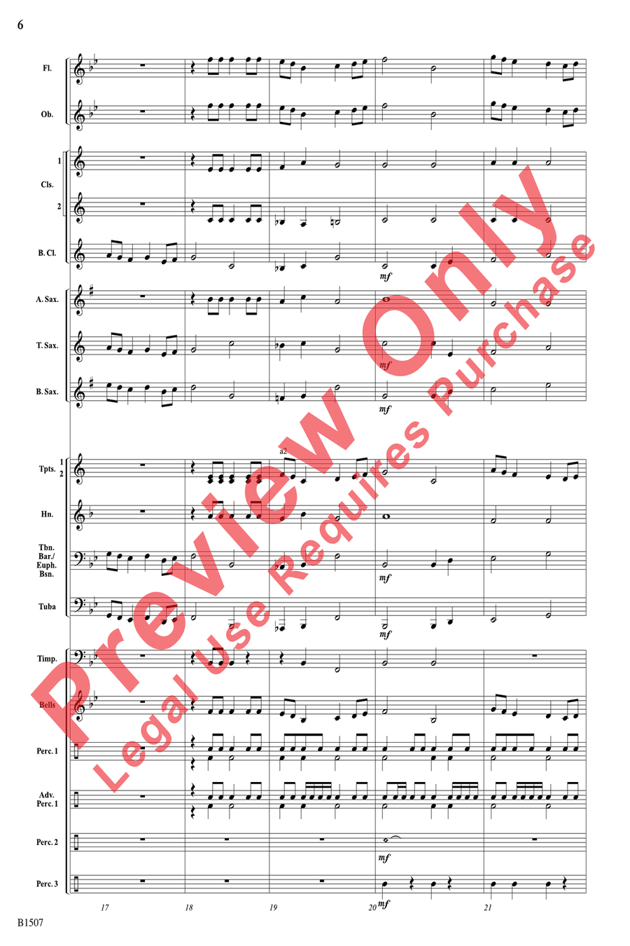 Autumn Fanfare Autumn Fanfare Concert Band scores gallery preview page 6