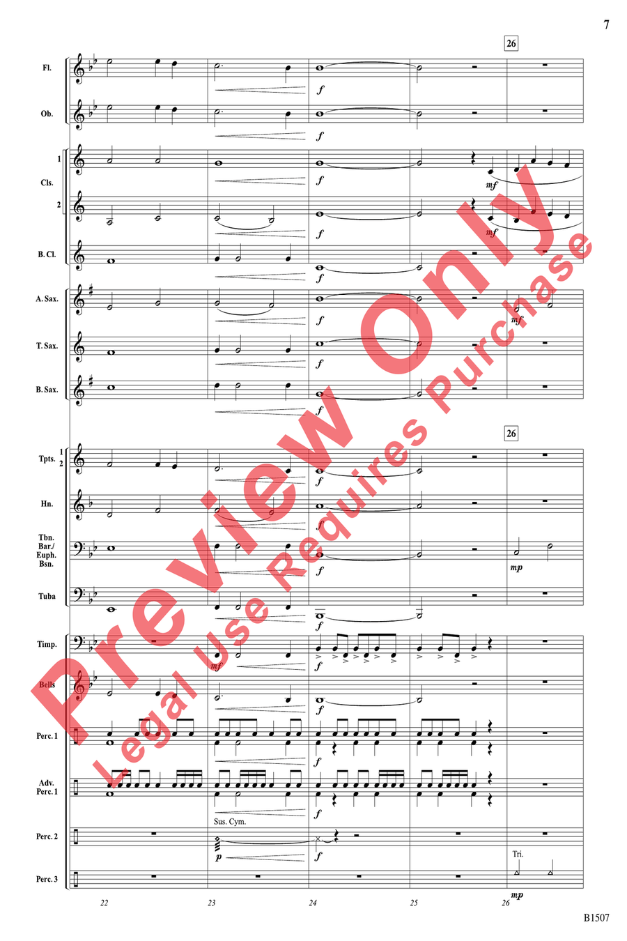 Autumn Fanfare Autumn Fanfare Concert Band scores gallery preview page 7