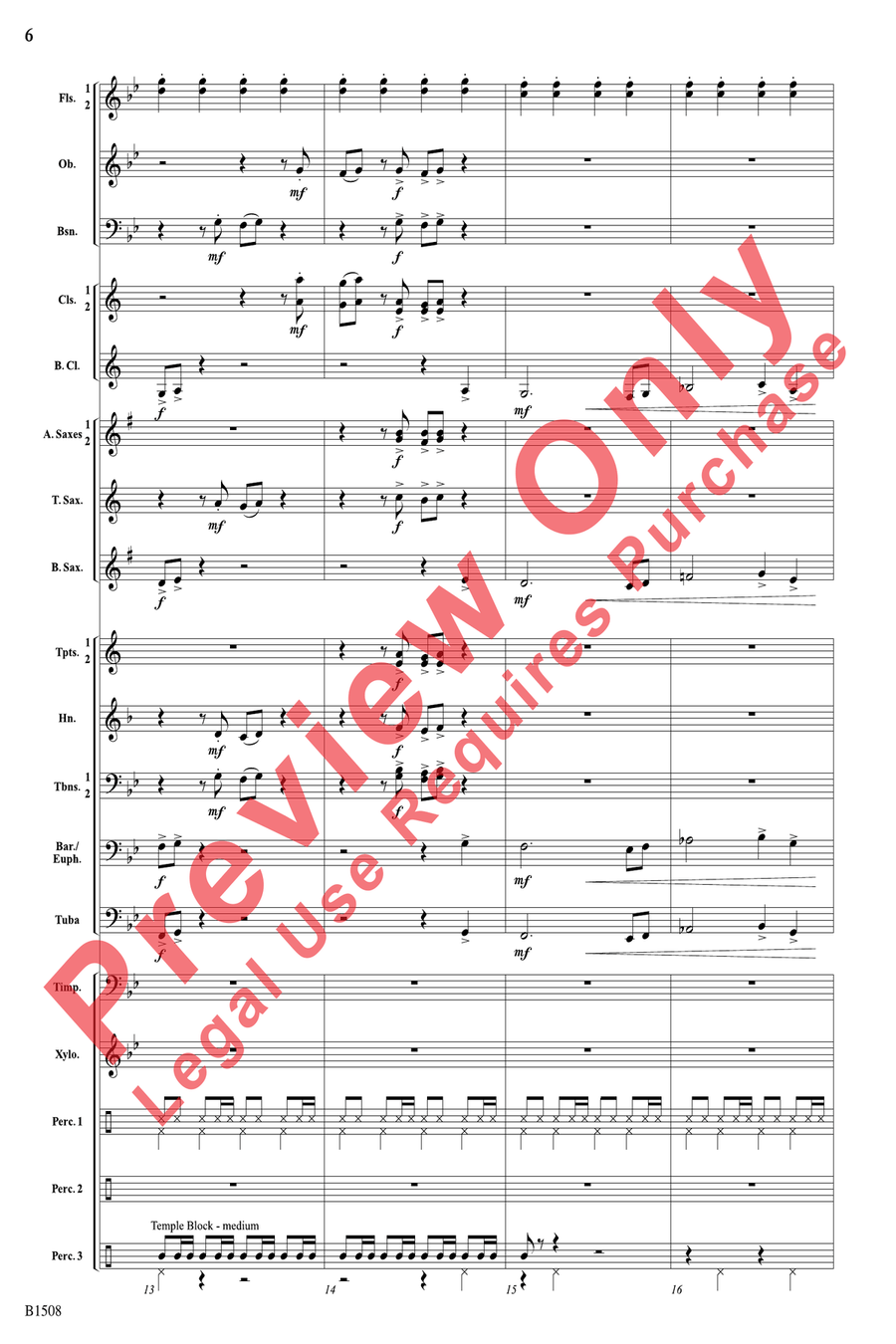 The Last Stagecoach Heist Concert Band scores gallery preview page 6