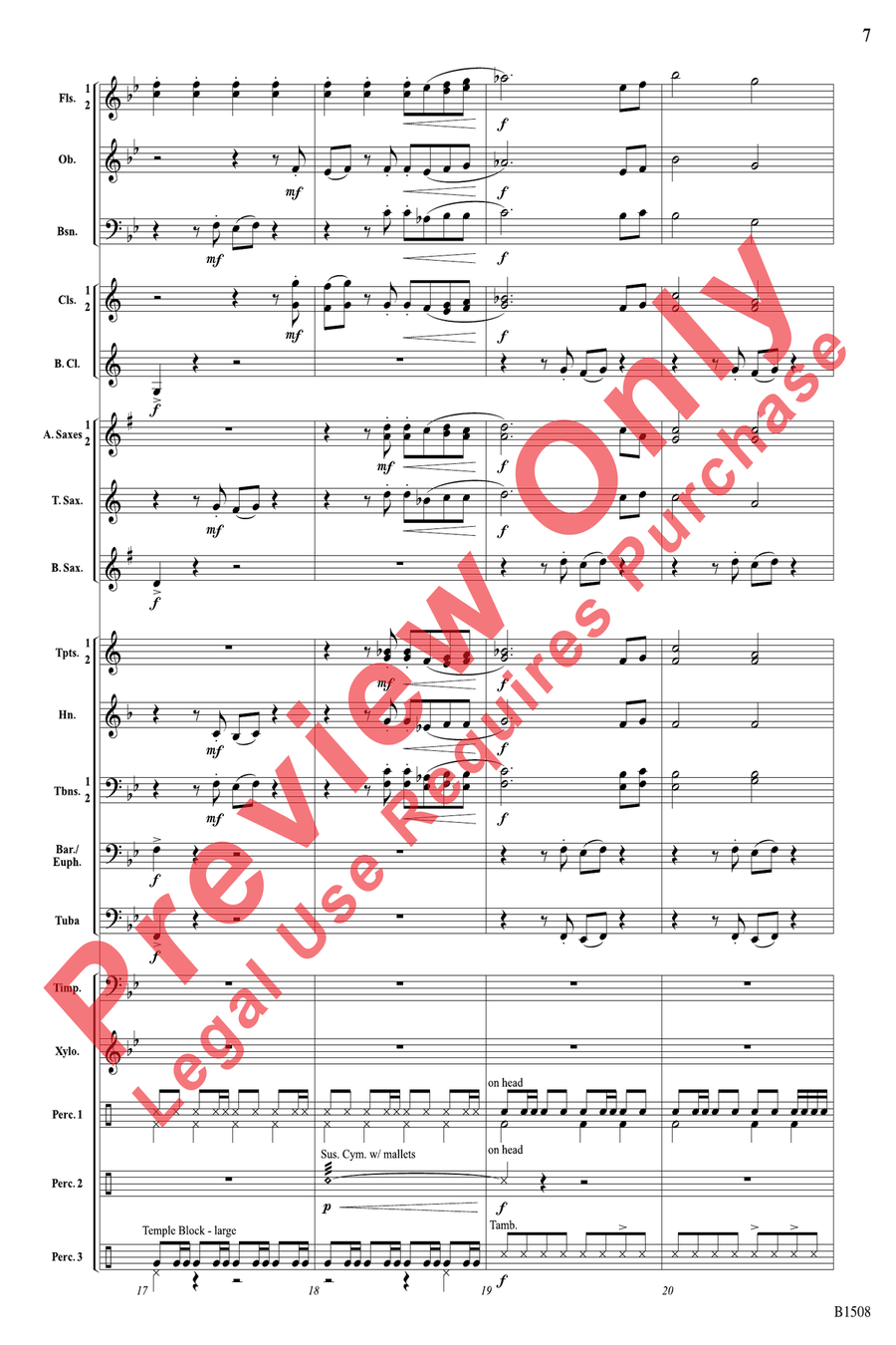 The Last Stagecoach Heist Concert Band scores gallery preview page 7