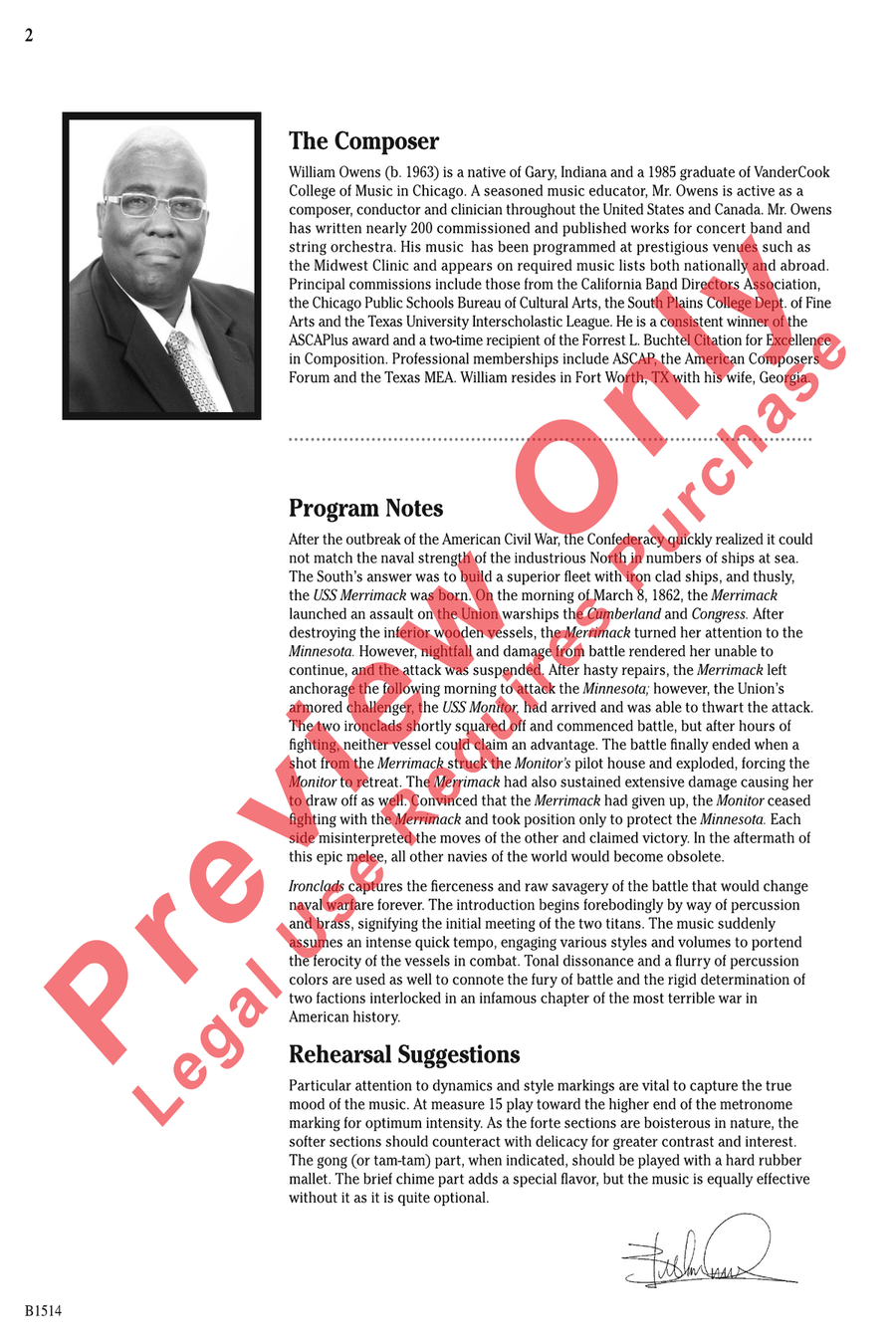 Ironclads Ironclads Concert Band scores gallery preview page 2