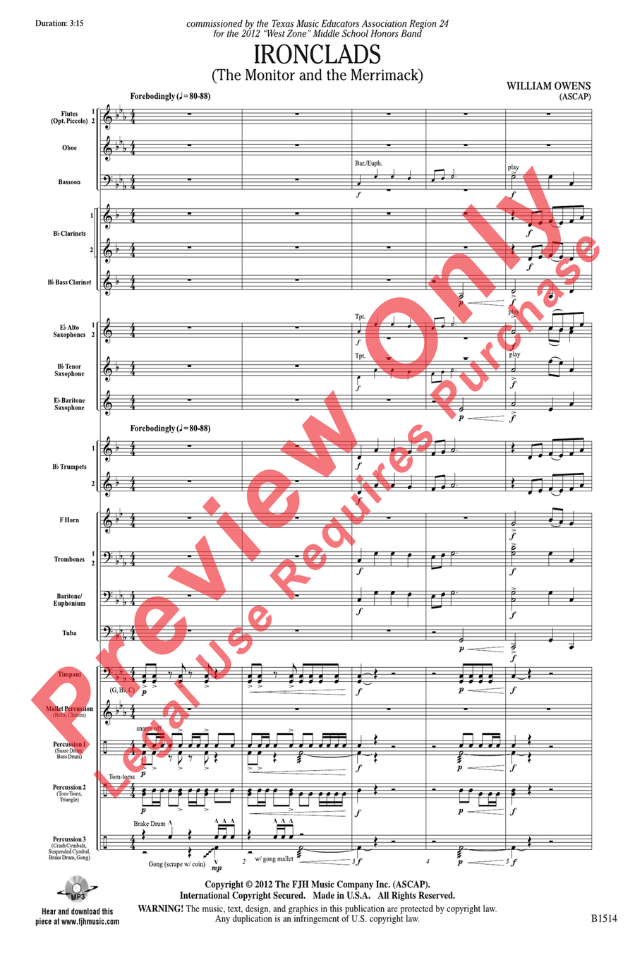Ironclads Ironclads Concert Band scores gallery preview page 3