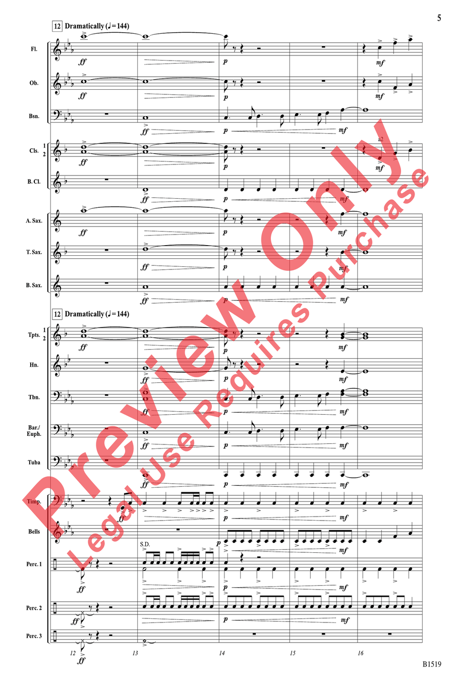 Castle Gate, 1924 Castle Gate, 1924 Concert Band scores gallery preview page 5