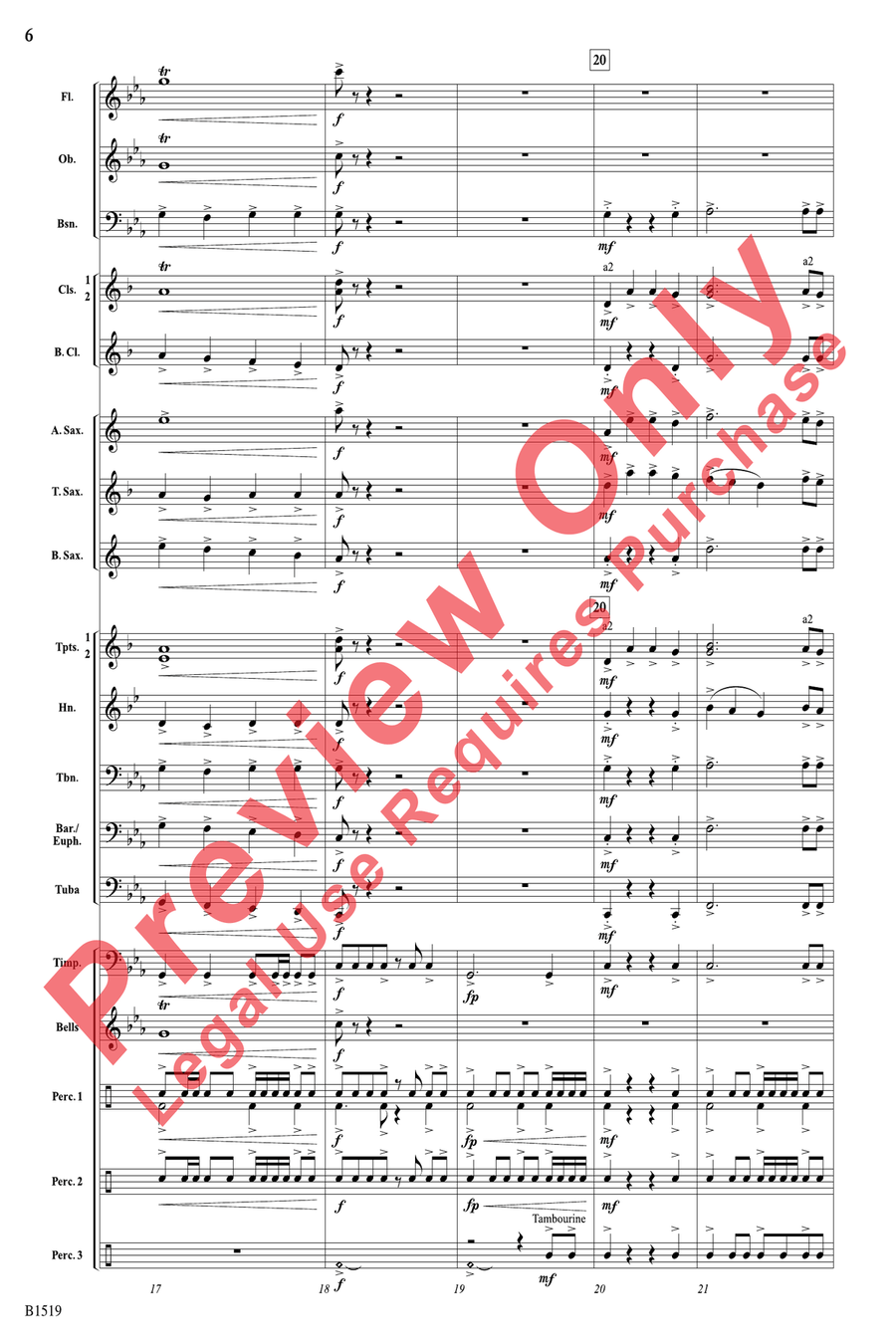 Castle Gate, 1924 Castle Gate, 1924 Concert Band scores gallery preview page 6
