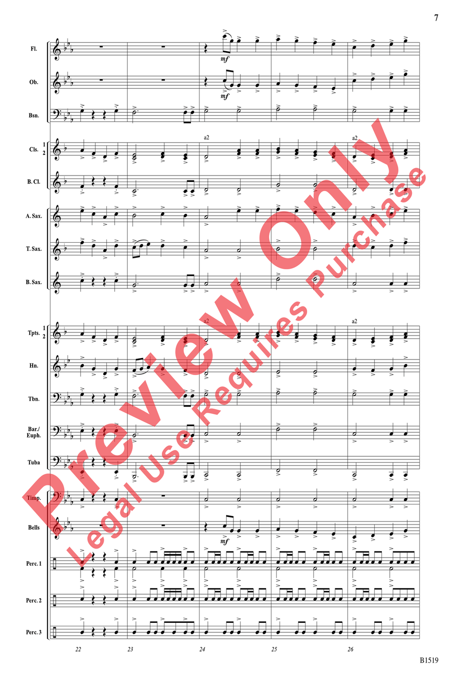 Castle Gate, 1924 Castle Gate, 1924 Concert Band scores gallery preview page 7