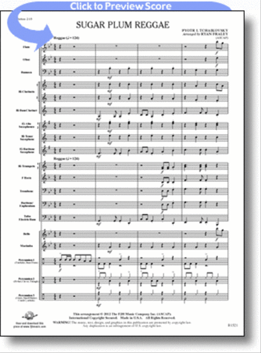 Sugar Plum Reggae Sugar Plum Reggae Concert Band scores gallery preview page 1