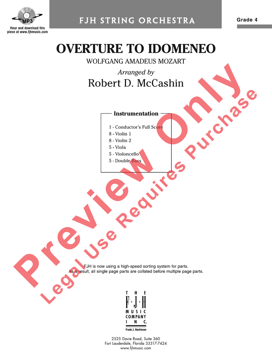 Overture to Idomeneo Overture to Idomeneo String Orchestra scores gallery preview page 2
