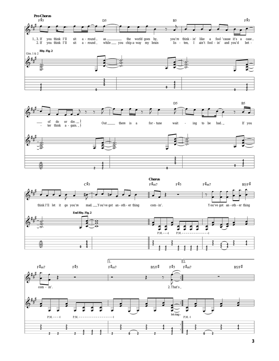 You've Got Another Thing Comin' Acoustic Guitar scores gallery preview page 3