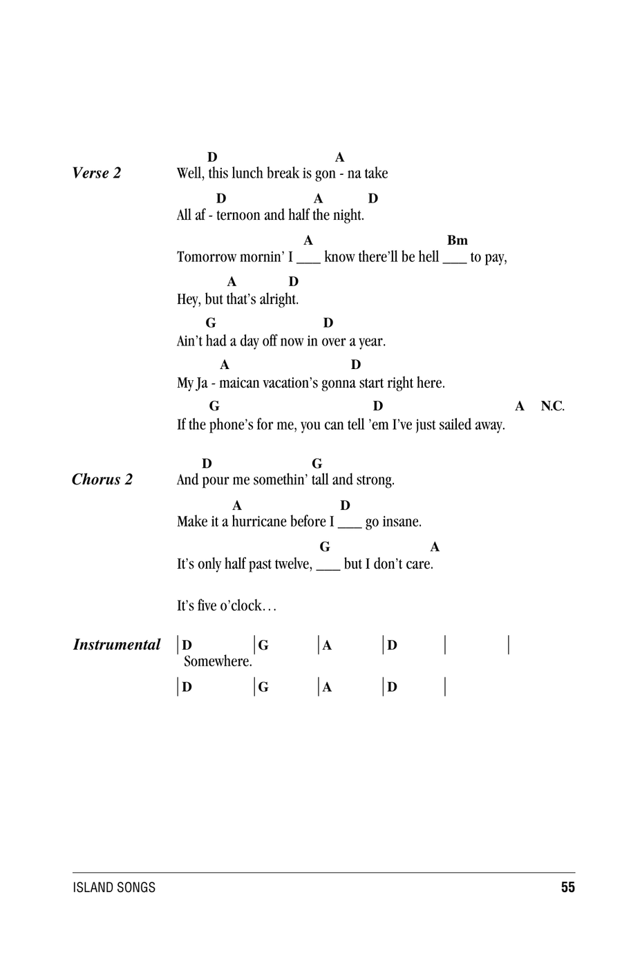 It's Five O'Clock Somewhere Ukulele scores gallery preview page 2