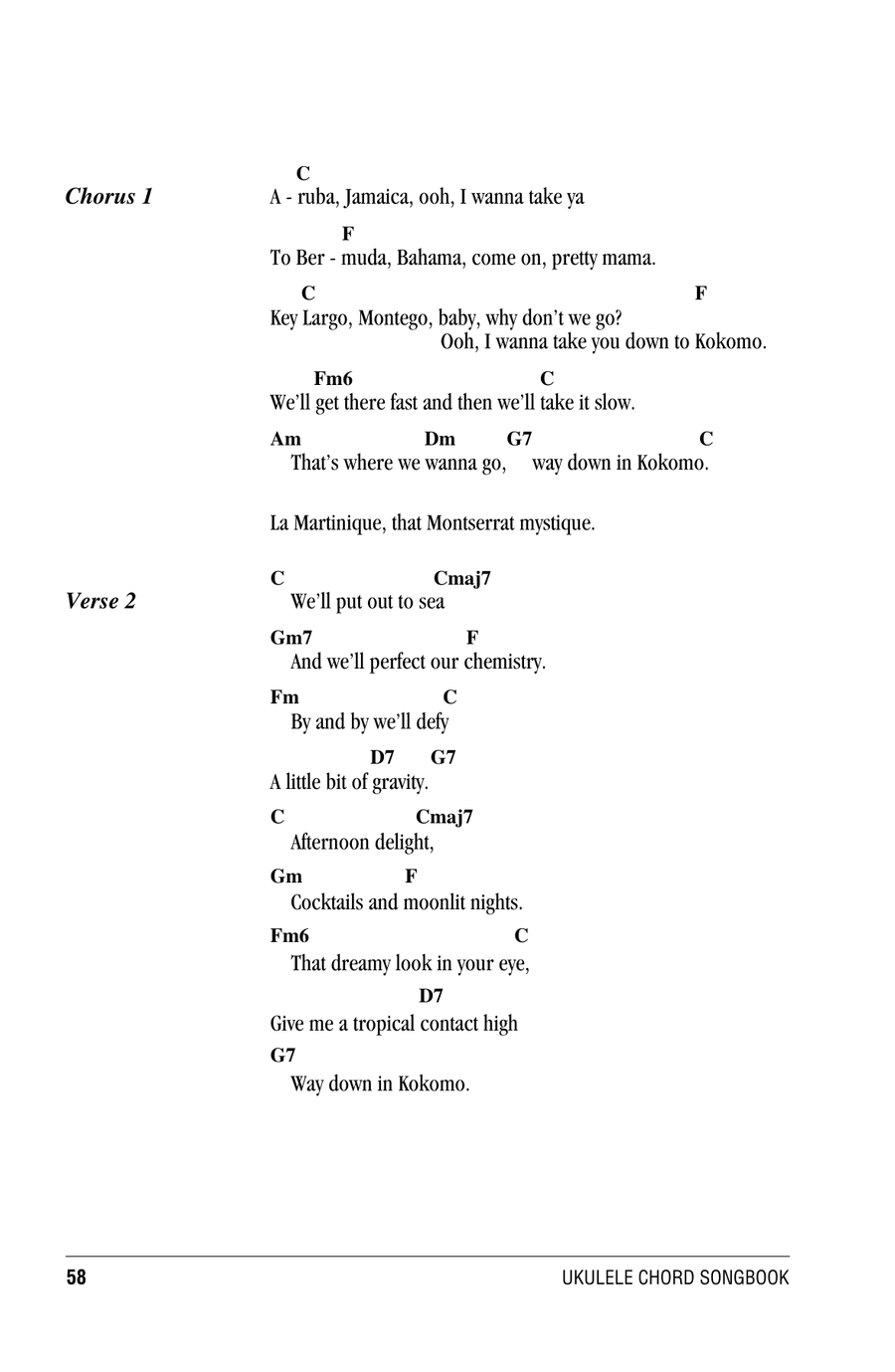 Kokomo Kokomo Ukulele scores gallery preview page 2