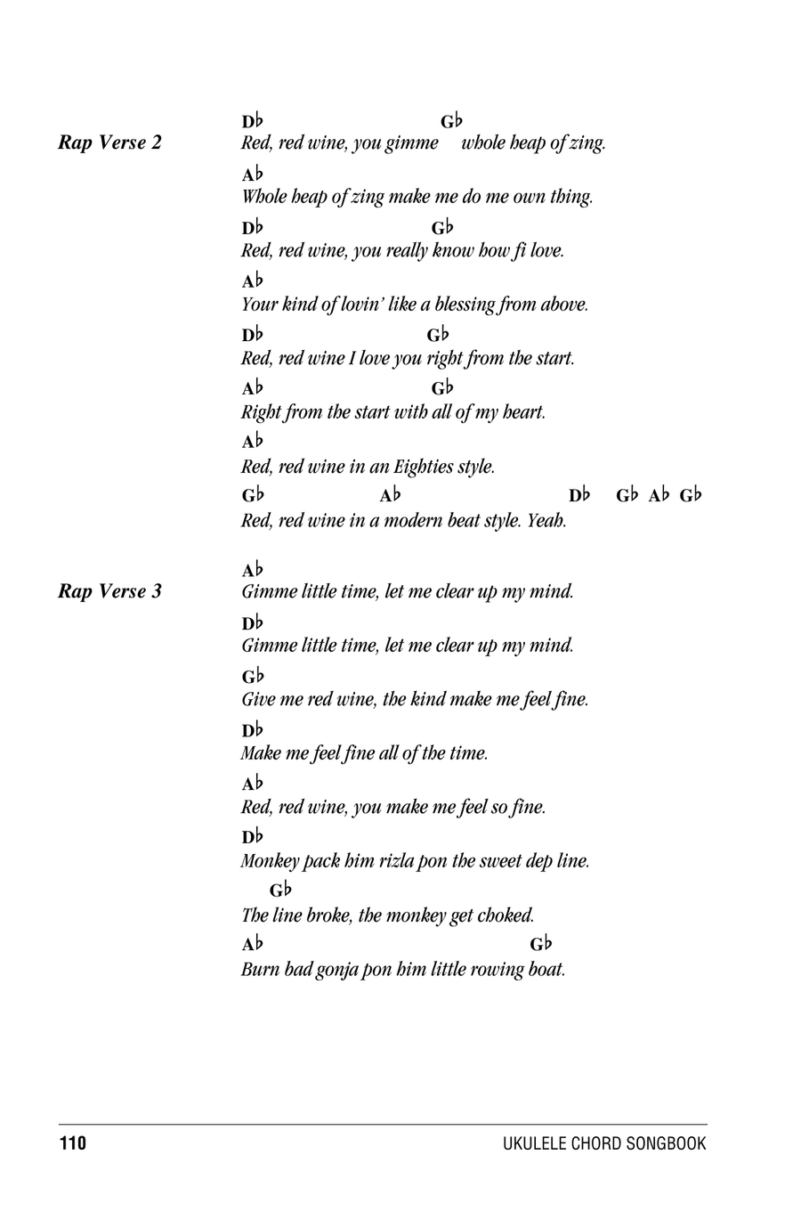 Red, Red Wine Red, Red Wine Ukulele scores gallery preview page 3