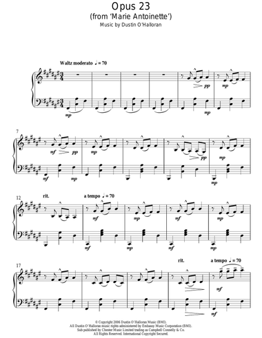 Opus 23 (from Marie Antoinette)