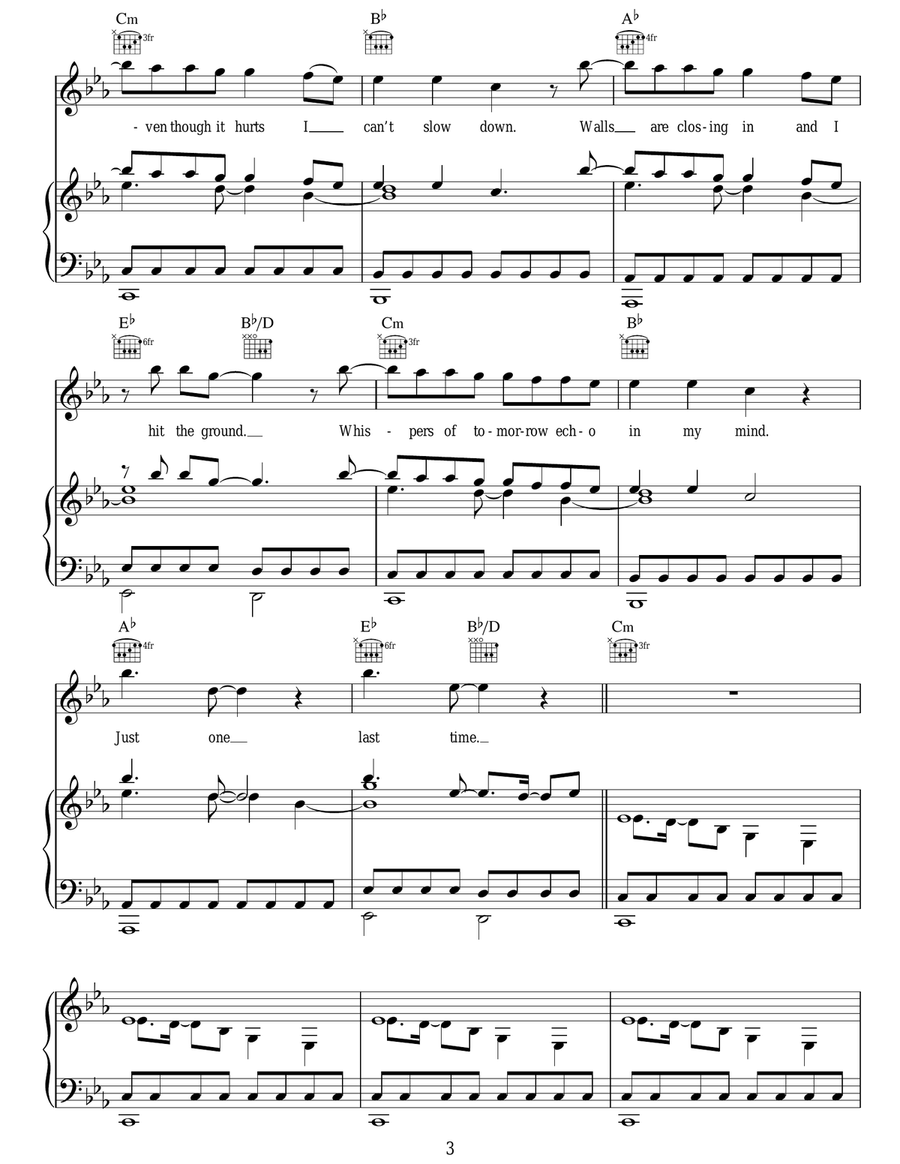 Just One Last Time Just One Last Time Acoustic Guitar scores gallery preview page 3
