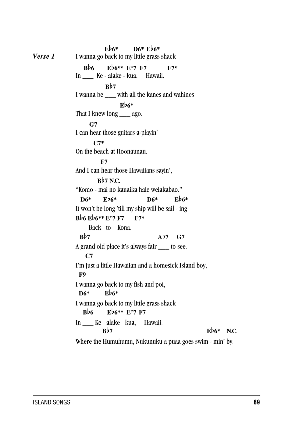 My Little Grass Shack In Kealakekua, Hawaii Ukulele scores gallery preview page 2