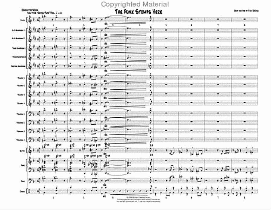 The Funk Stomps Here The Funk Stomps Here Jazz Ensemble scores gallery preview page 2