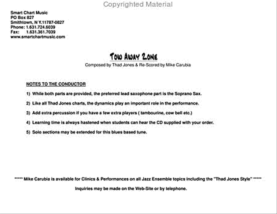 Tow Away Zone Tow Away Zone Jazz Ensemble scores gallery preview page 2
