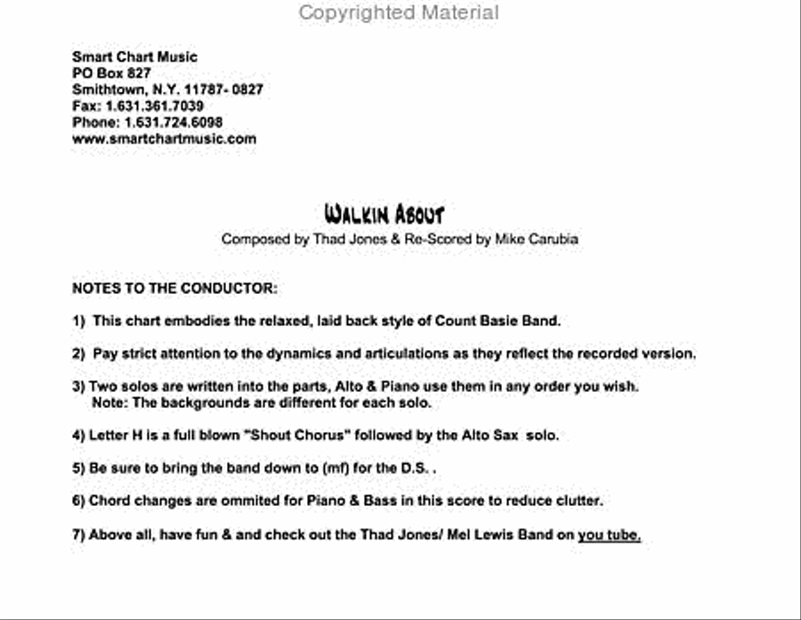 Walkin' About Walkin' About Jazz Ensemble scores gallery preview page 2