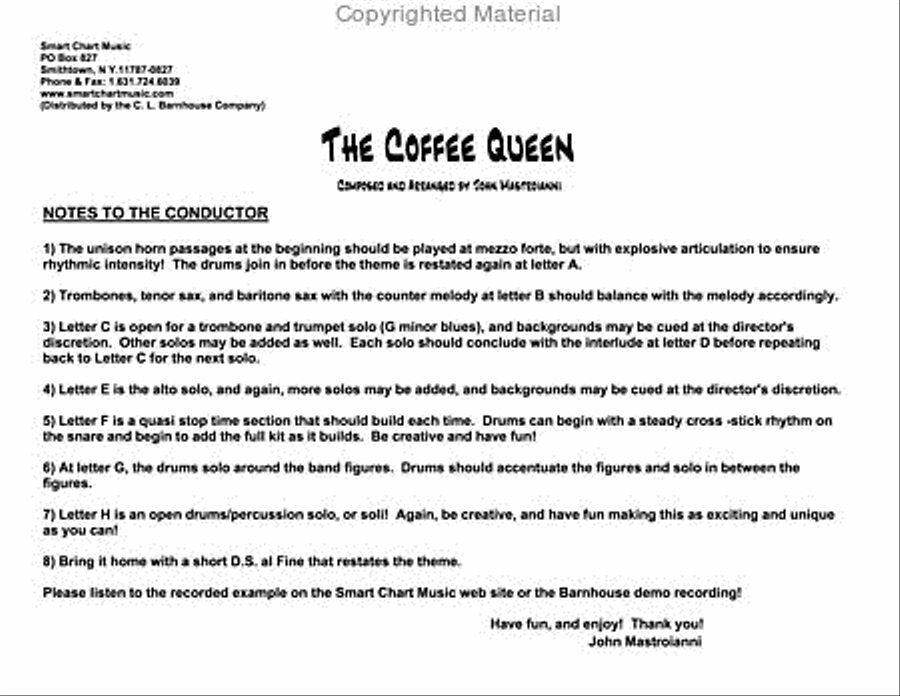 The Coffee Queen The Coffee Queen Jazz Ensemble scores gallery preview page 2