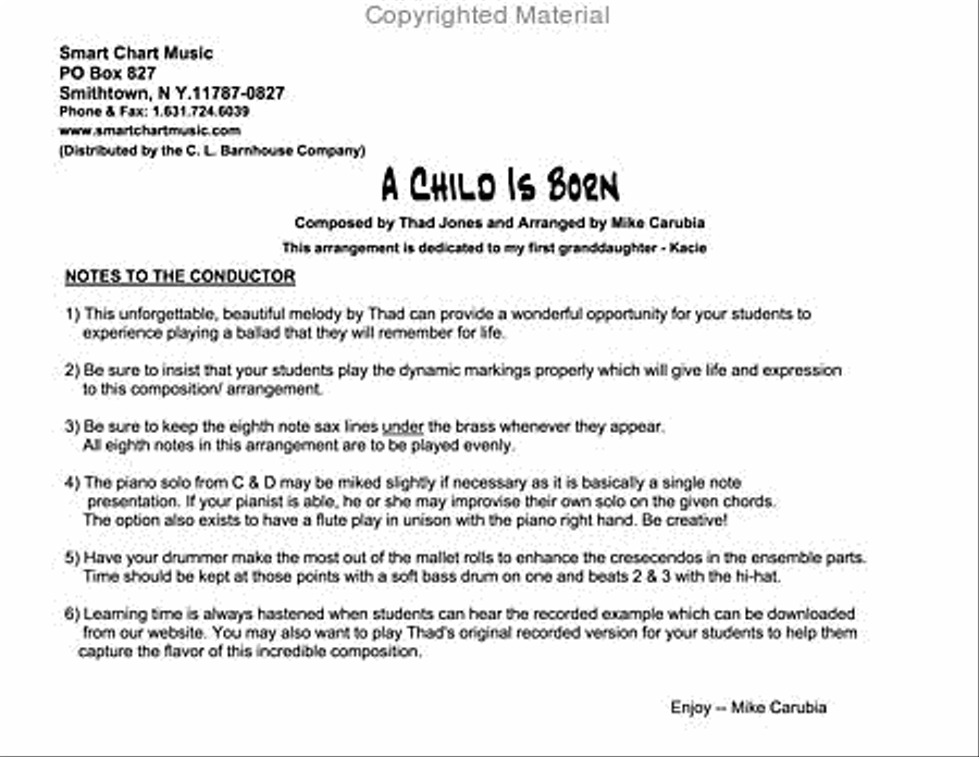 A Child Is Born A Child Is Born Jazz Ensemble scores gallery preview page 2