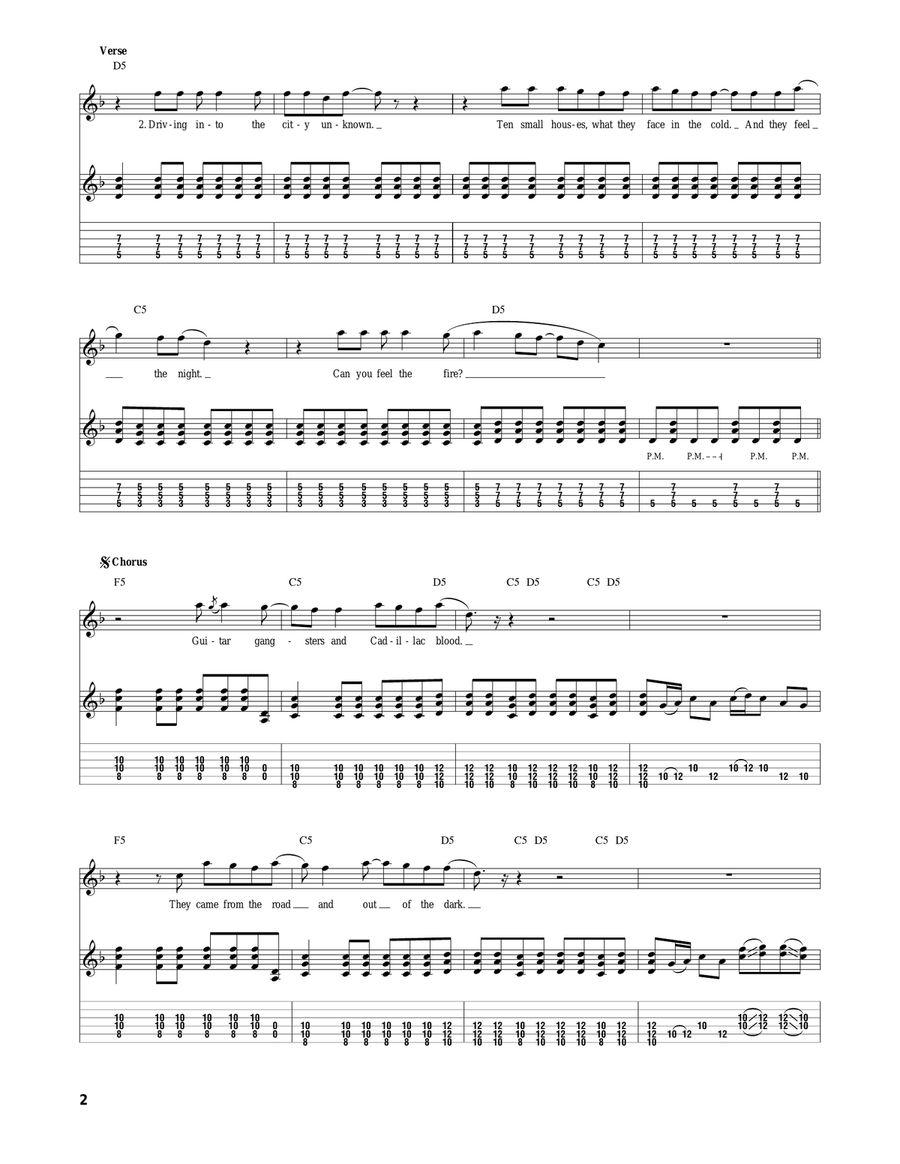 Guitar Gangsters & Cadillac Blood Acoustic Guitar scores gallery preview page 2