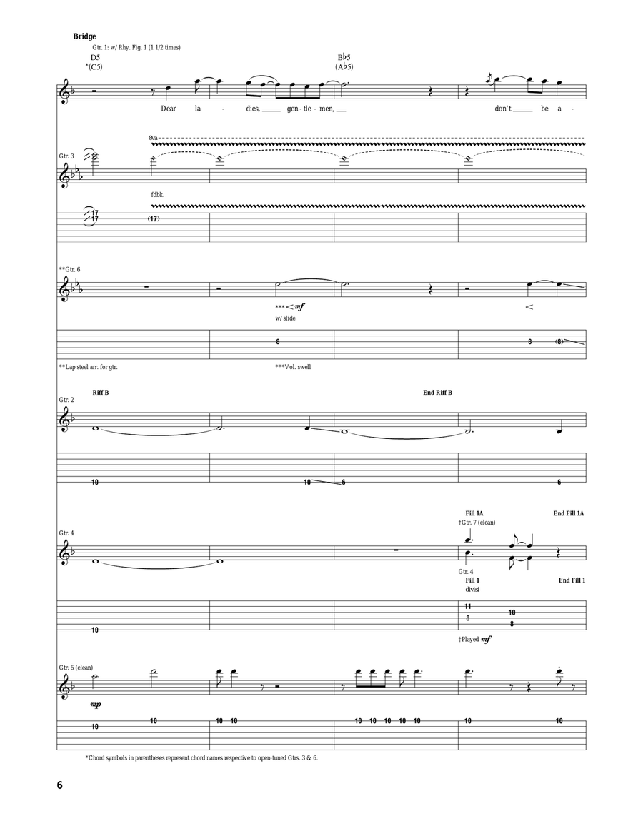 Guitar Gangsters & Cadillac Blood Acoustic Guitar scores gallery preview page 6