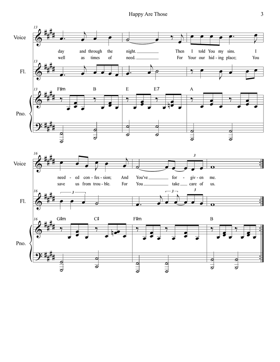 Happy Are Those (Vocal Duet) Piano scores gallery preview page 3