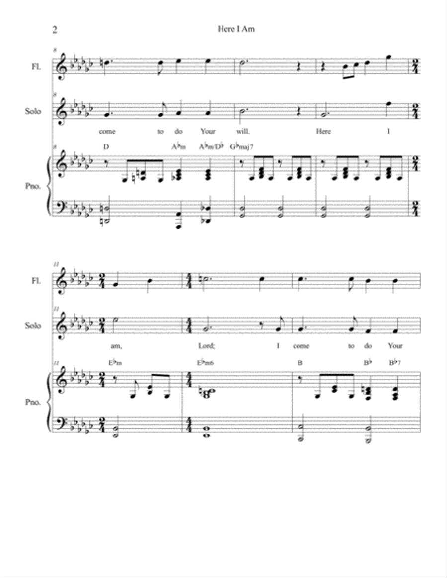 Here I Am, Lord (Vocal solo - Alternate Version) Voice Solo scores gallery preview page 2
