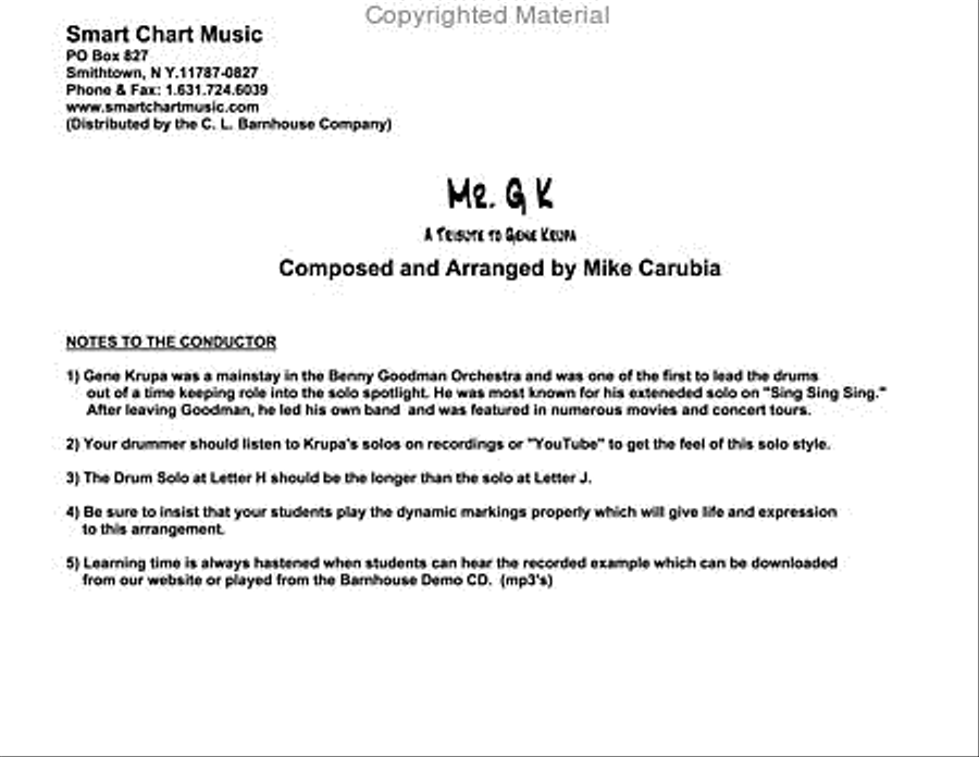 Mr. GK Mr. GK Jazz Ensemble scores gallery preview page 2