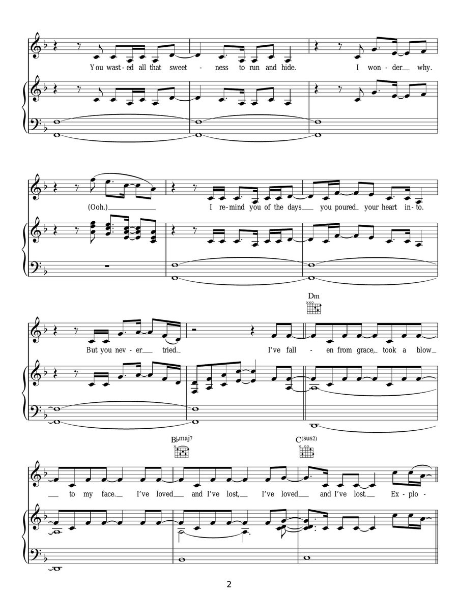 Explosions Explosions Acoustic Guitar scores gallery preview page 2